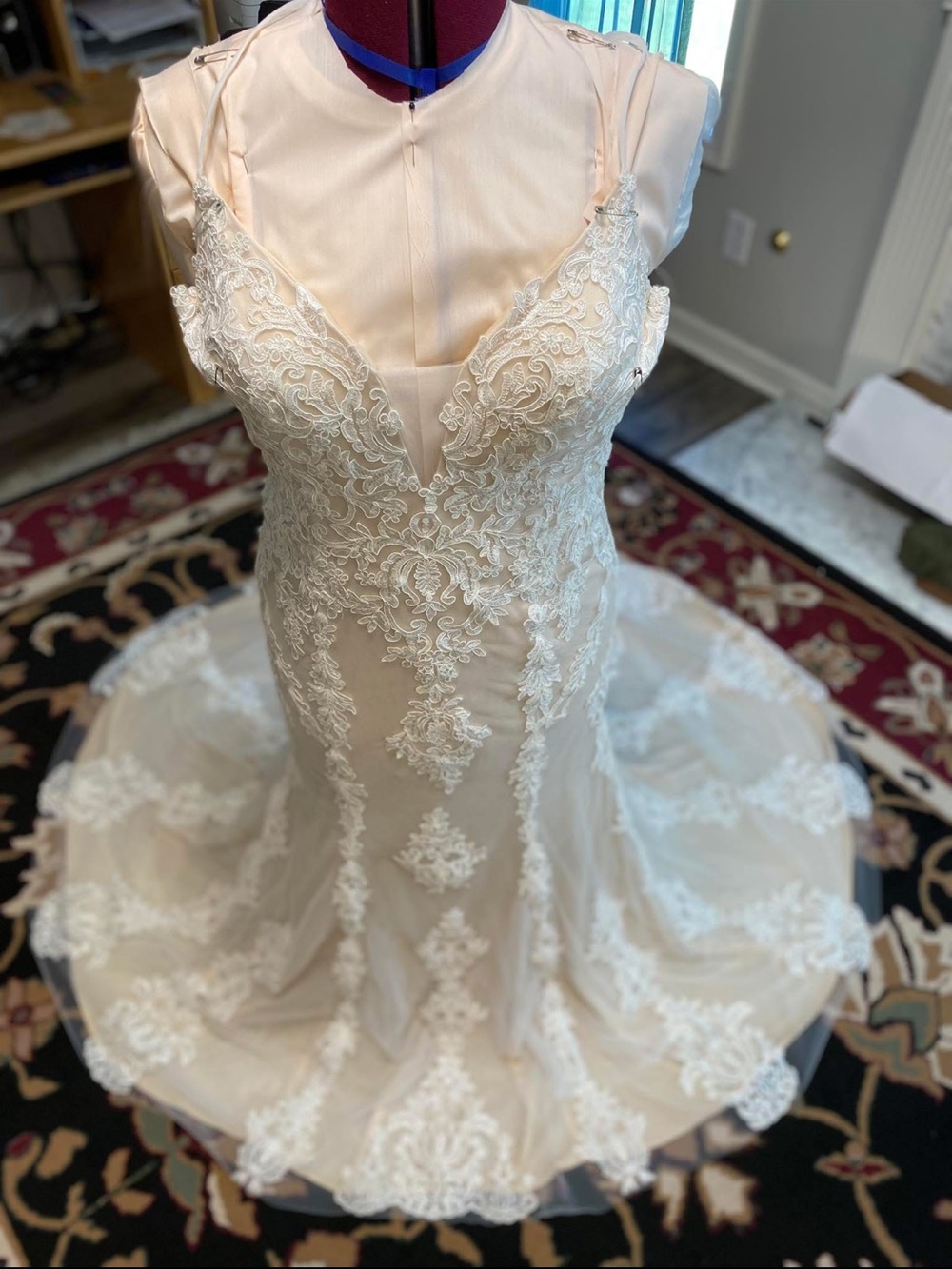 Nox Anabel H494 Wedding Dress Bridal Gown NWT Ivory Trumpet